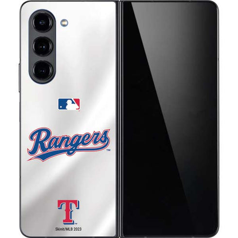 MLB Texas Rangers Home Jersey Galaxy Z Fold5 5G Skin